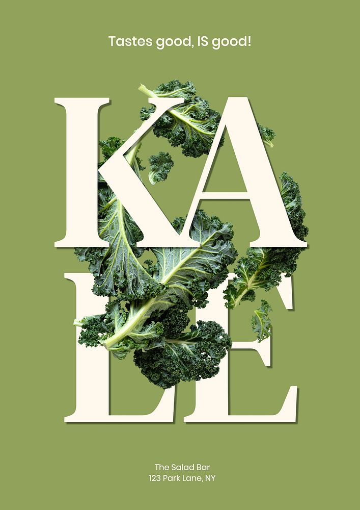 Kale poster template