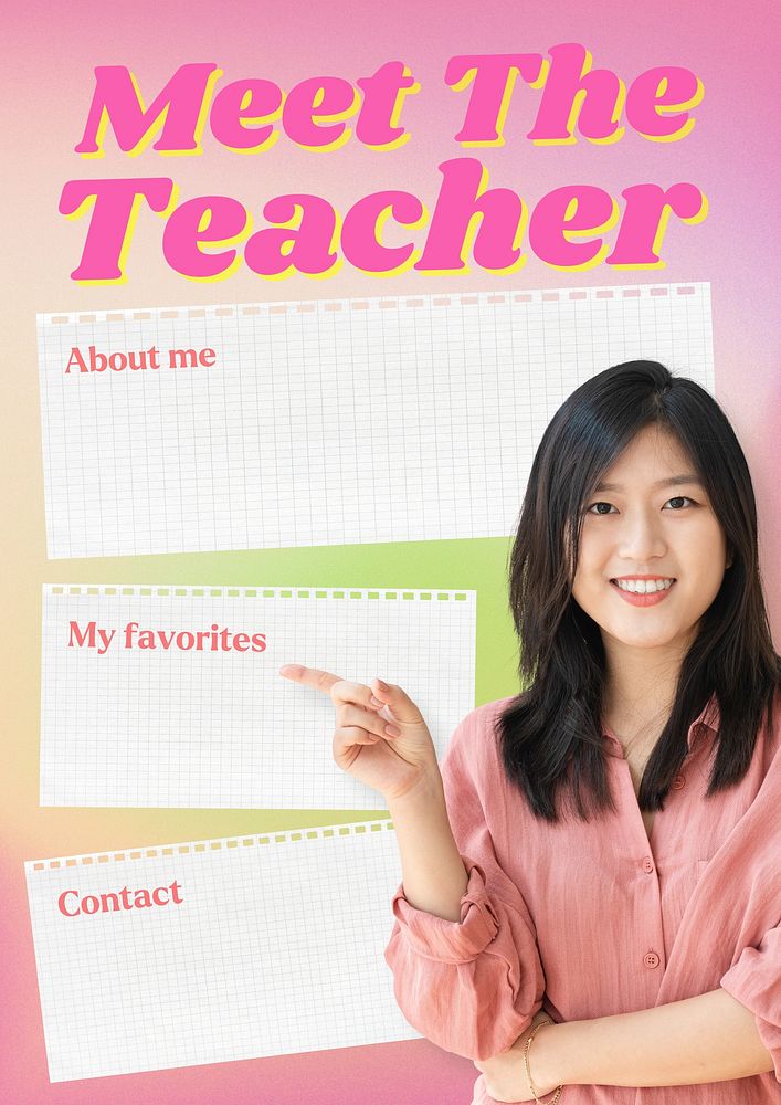 Meet the teacher poster template