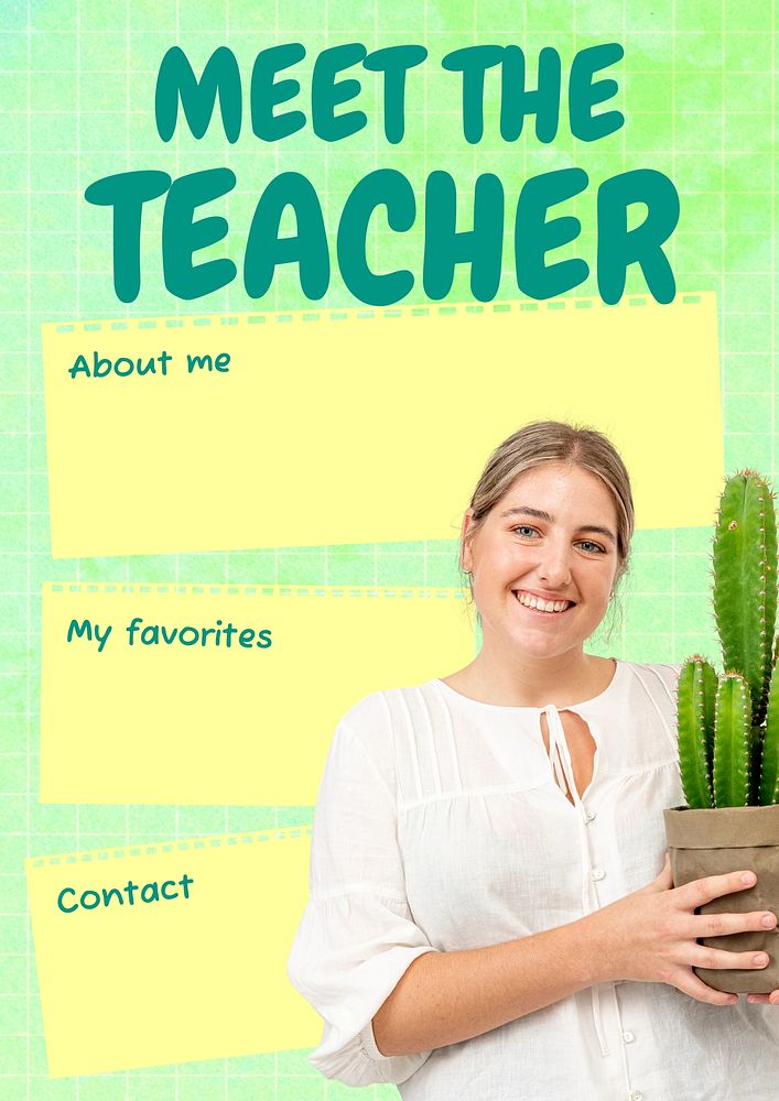 Meet the teacher poster template