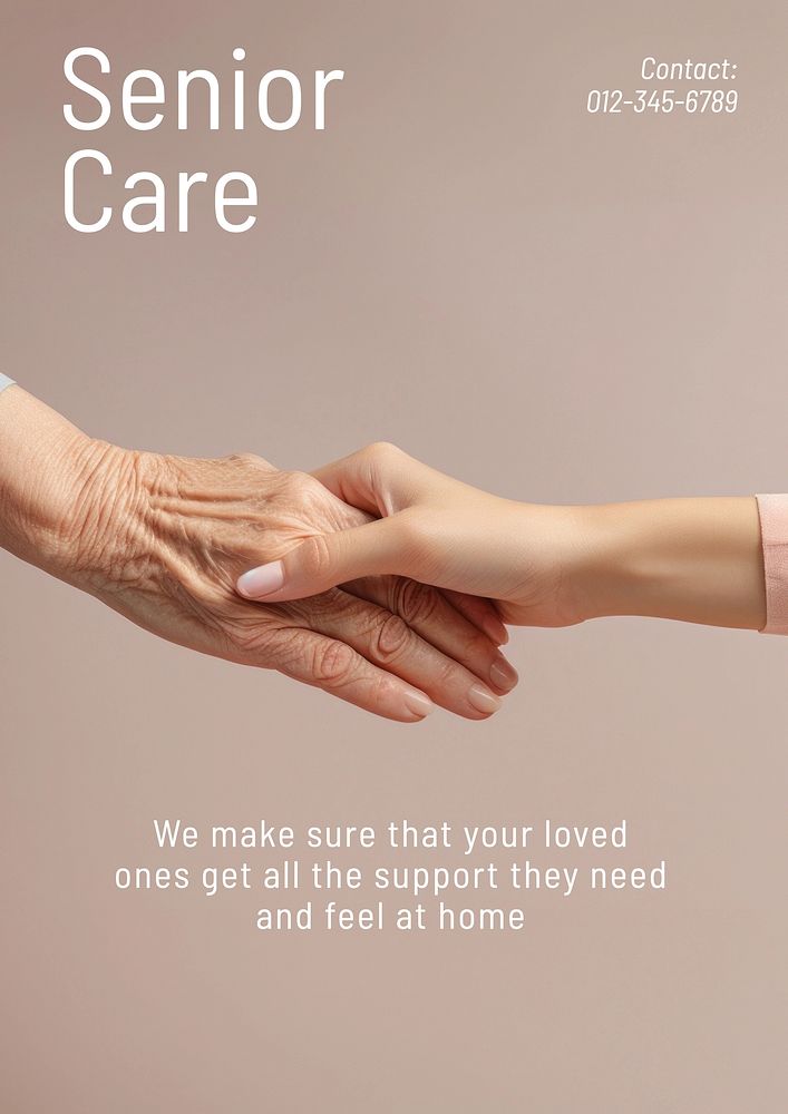 Senior care poster template