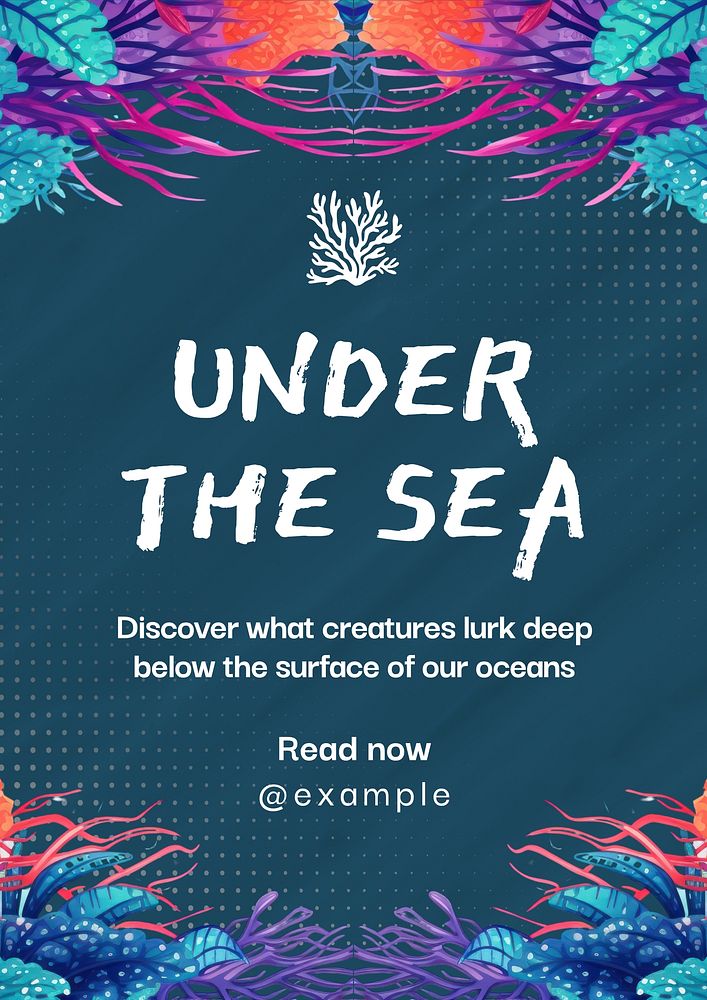 Under the sea poster template