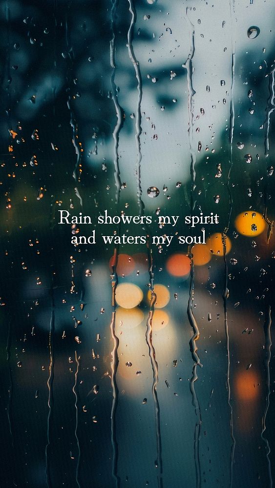 Rain quote Instagram story template