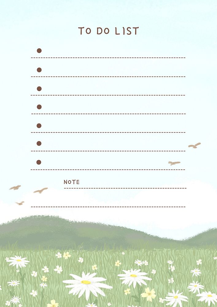 To do list poster template