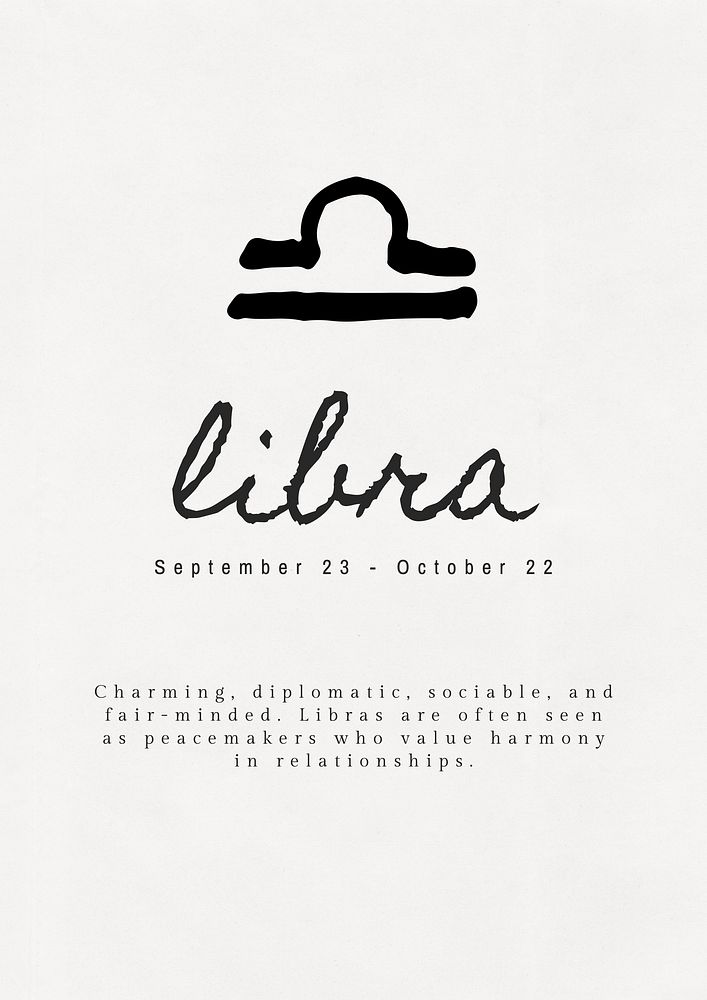 Libra poster template
