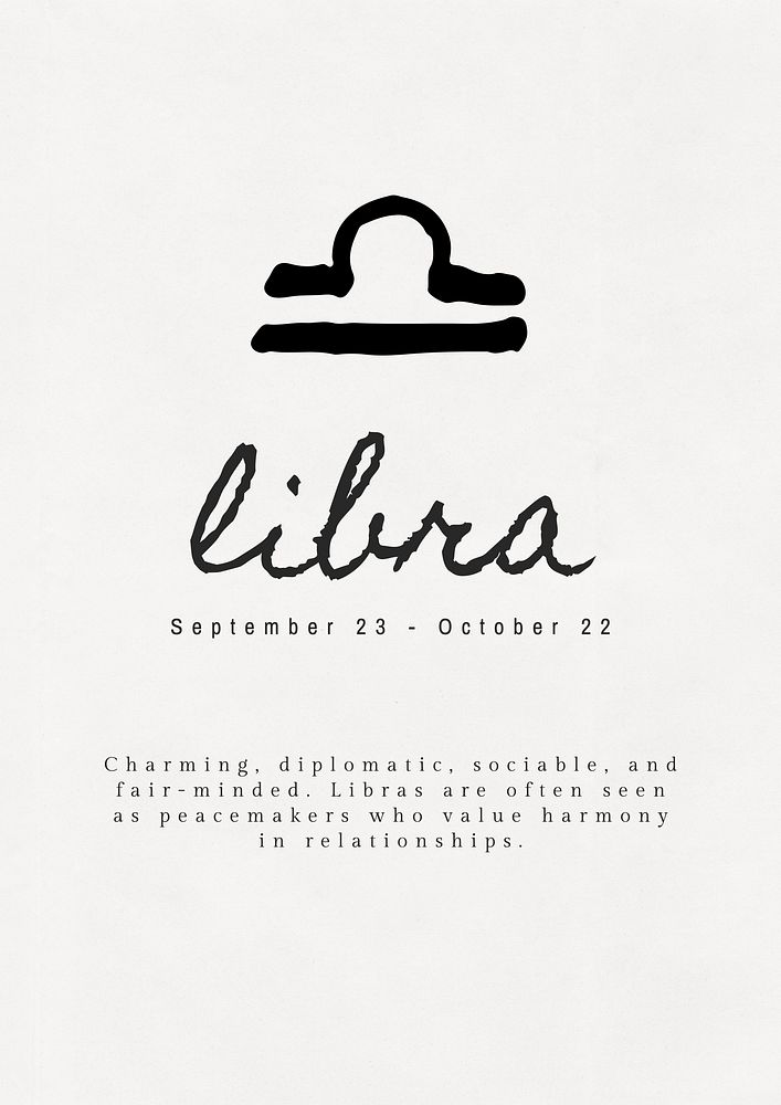 Libra poster template | Free Photo - rawpixel