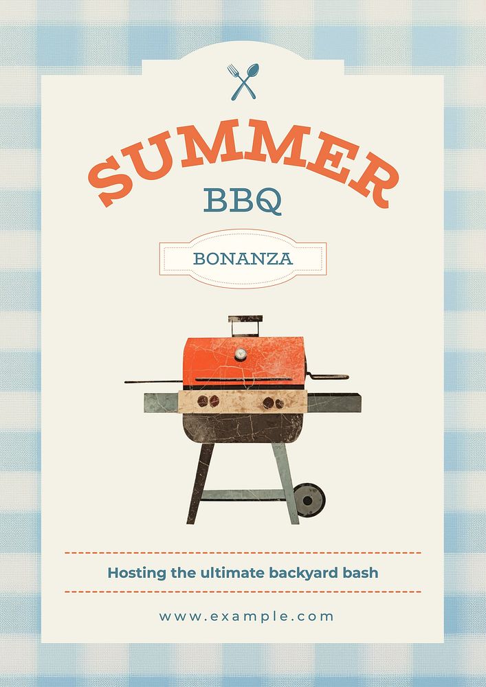 Summer bbq poster template