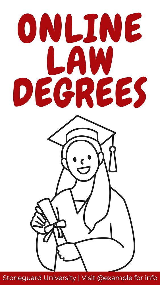 University law degrees Instagram story template