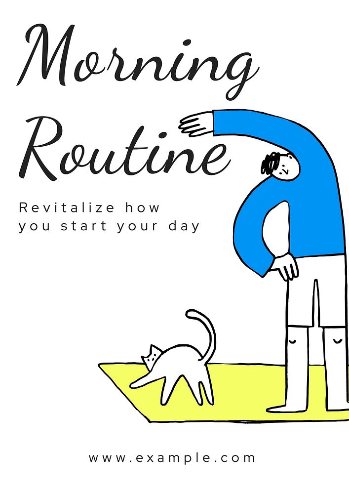 Morning routine poster template