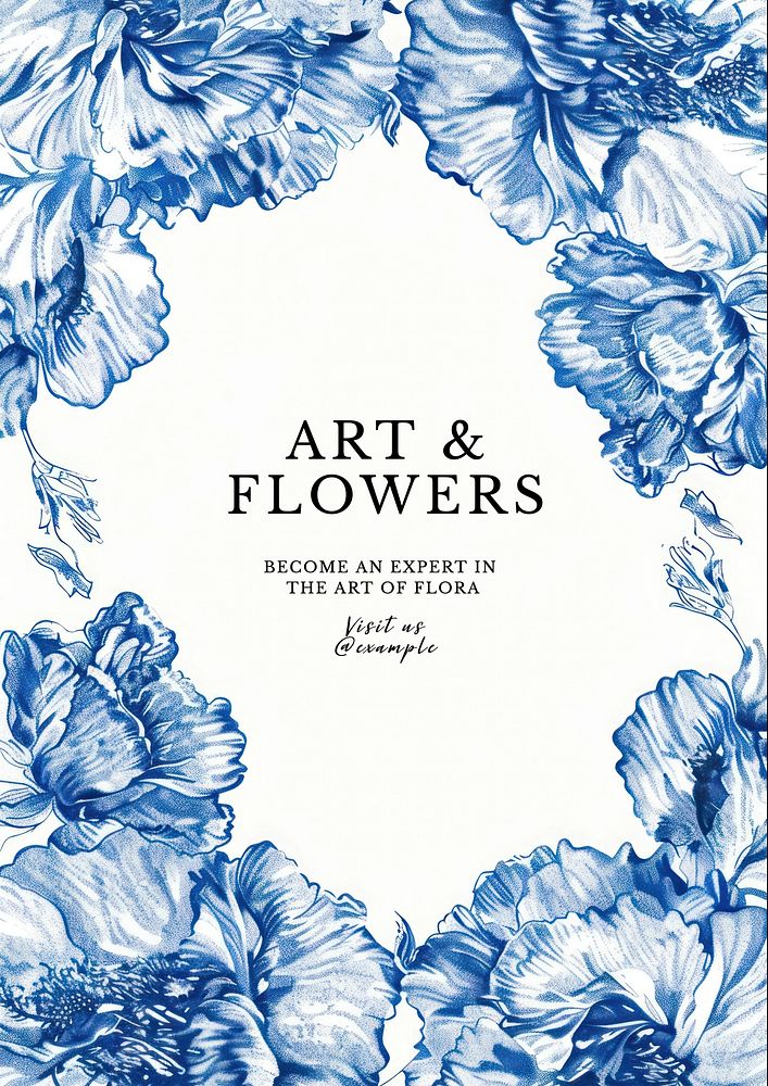 Art & flower poster template
