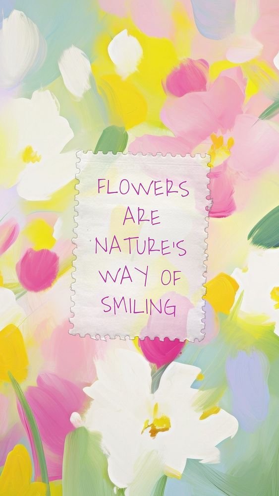 Flower quote Instagram story template