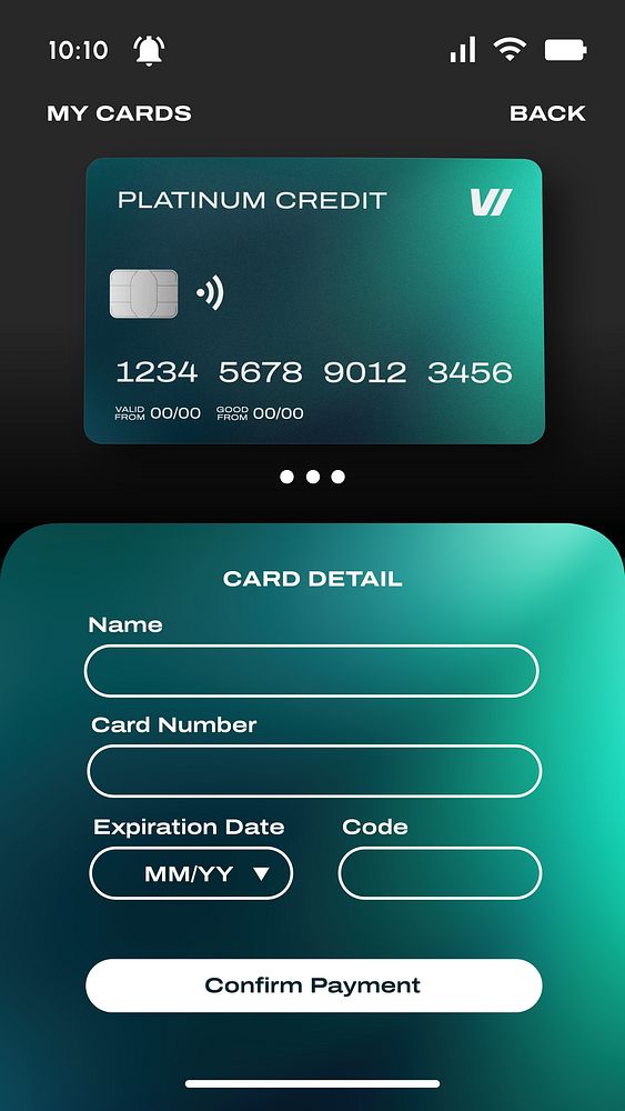 Credit card Instagram story template