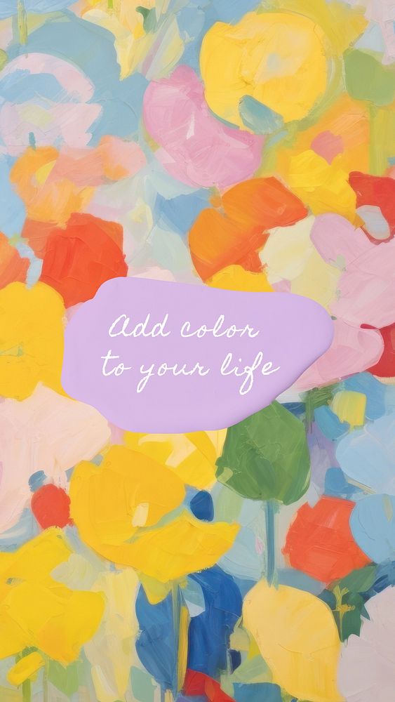 Colorful life quote Instagram story template