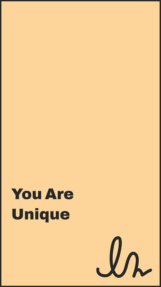 You are unique Instagram story template