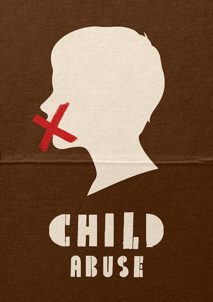 Child abuse poster template