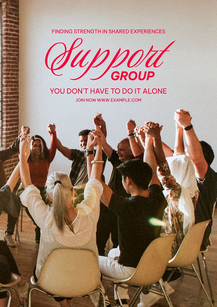 Support group poster template