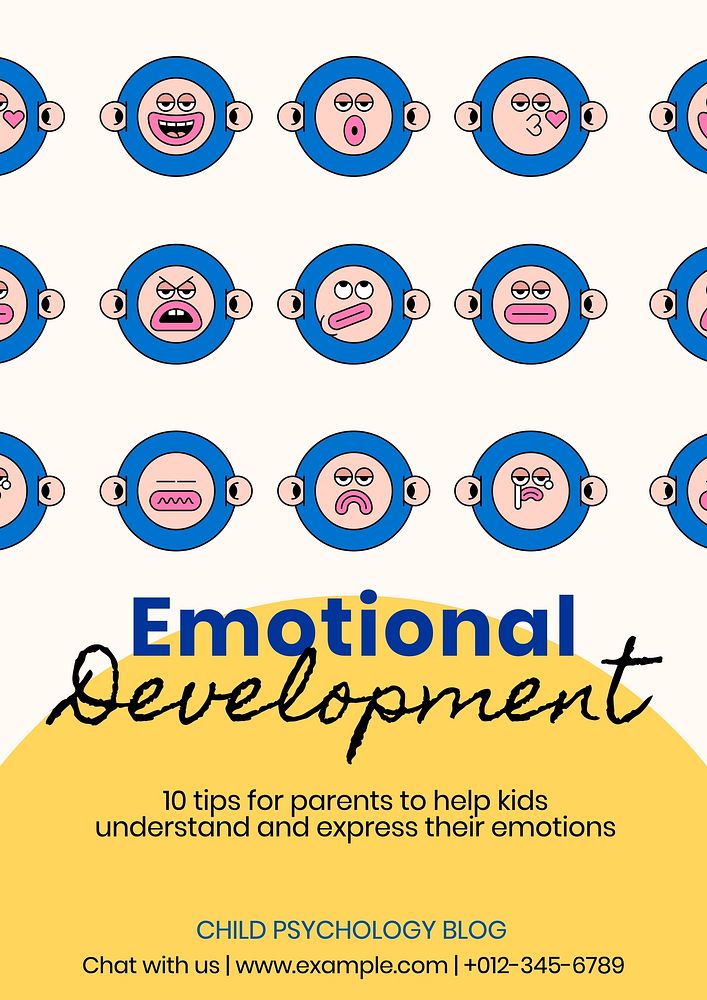 Child psychology poster template