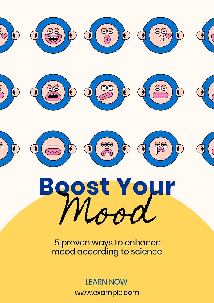 Boost your mood poster template