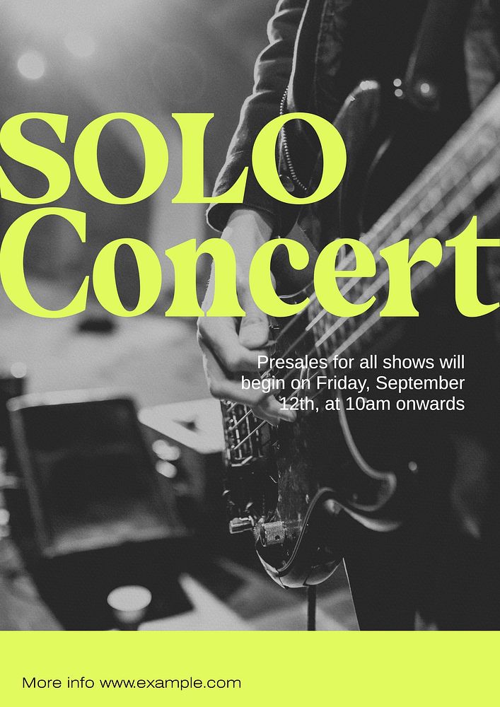 Solo concert poster template