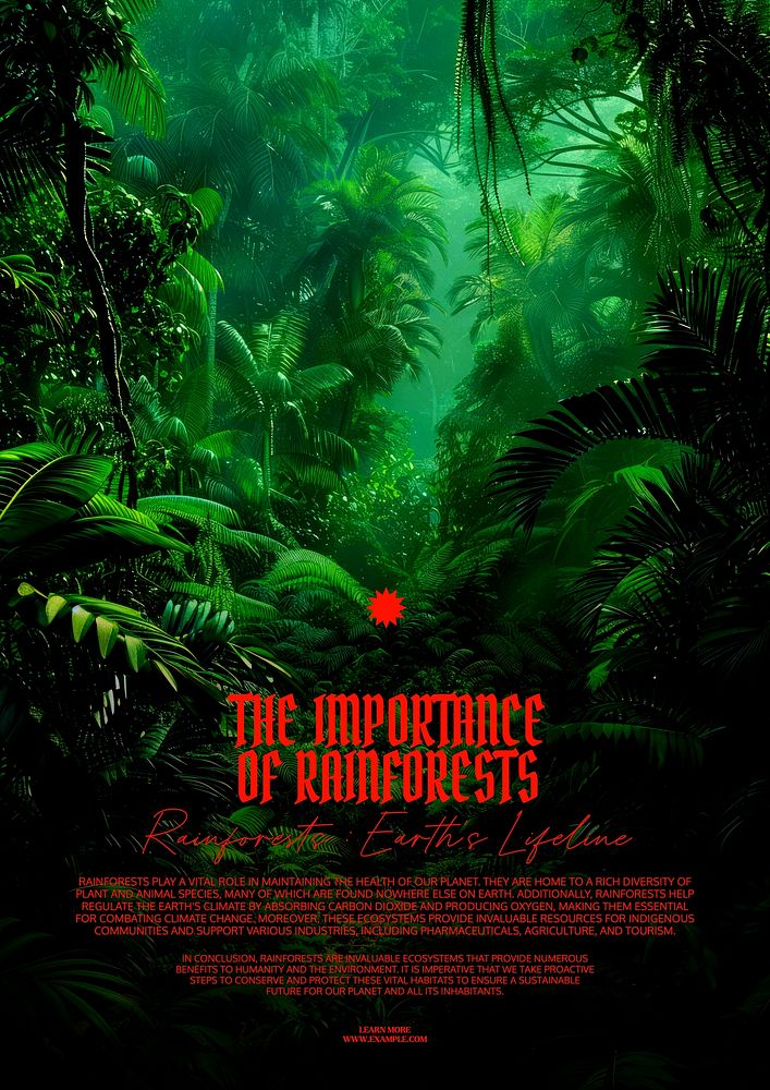 Rainforests poster template