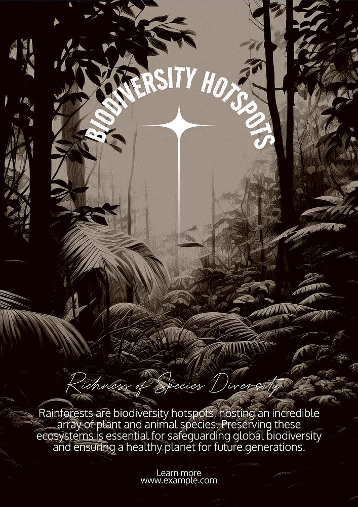 Rainforests poster template