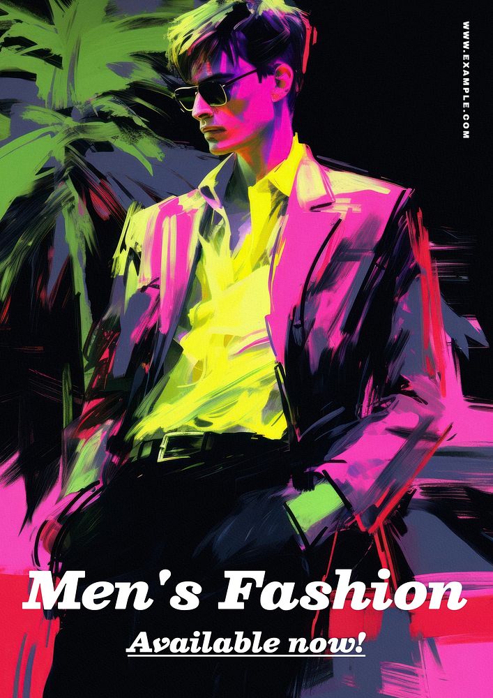 Men's fashion poster template
