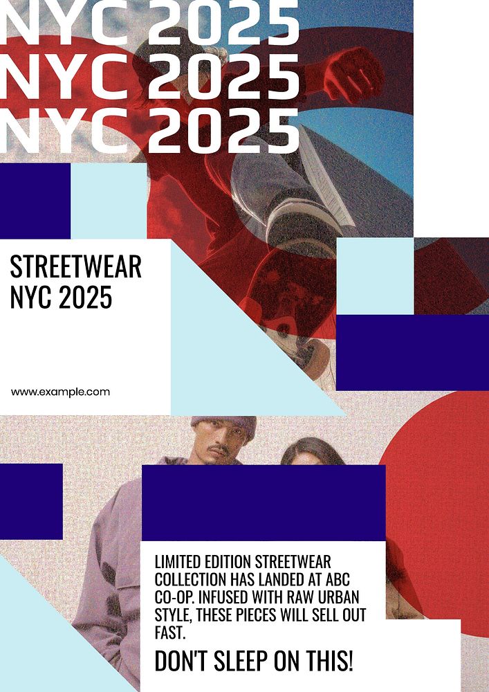 Streetwear poster template and design
