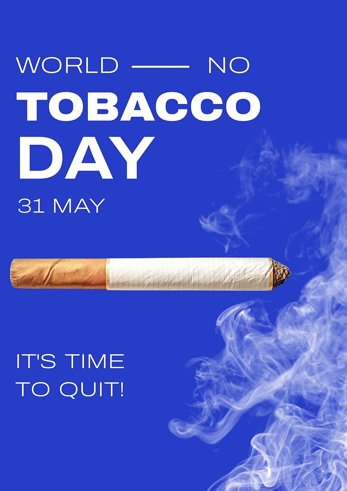 World no tobacco day poster template and design