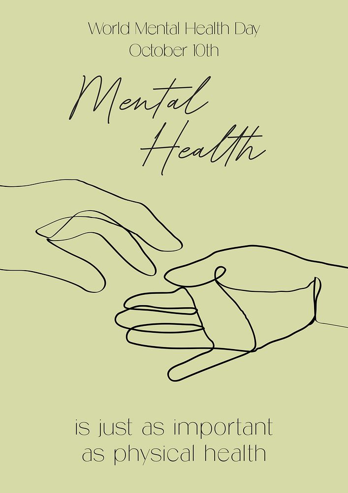 Mental health poster template