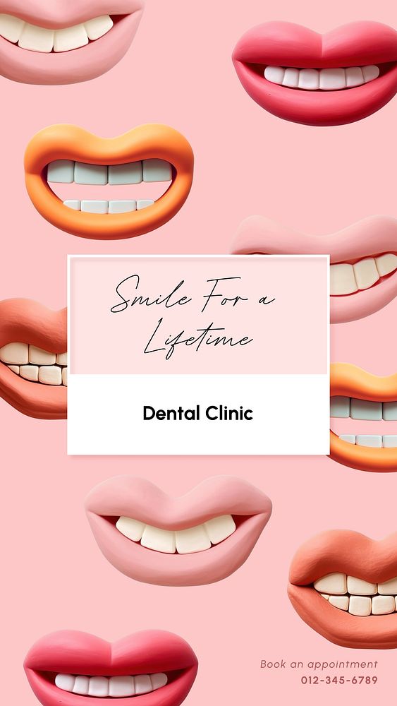 Dental clinic advertisement Facebook story template