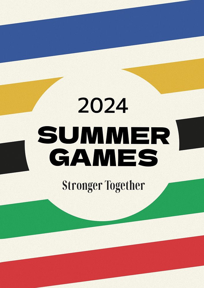 Summer games poster template