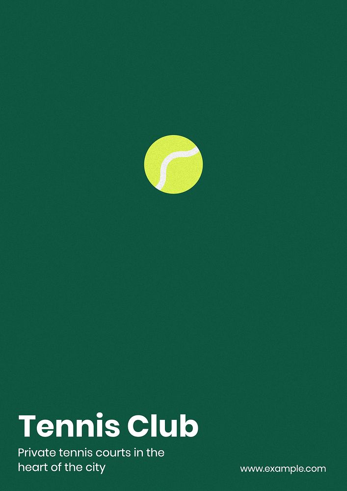 Tennis club poster template
