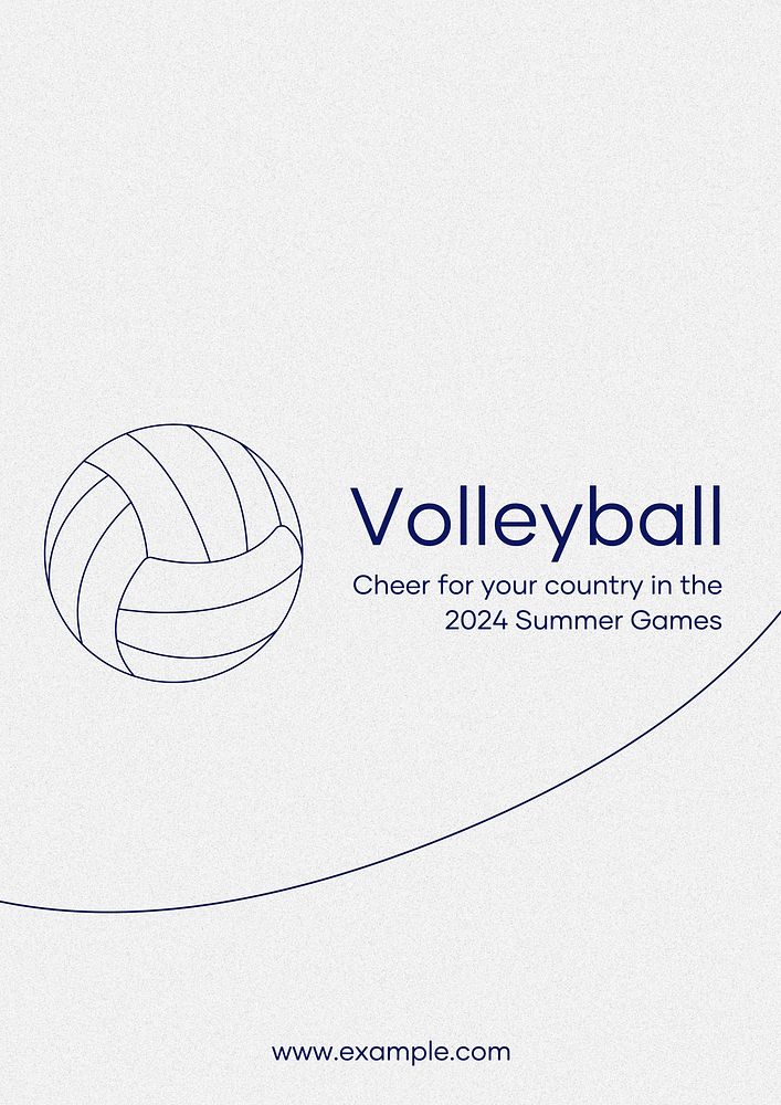 Summer games sports poster template