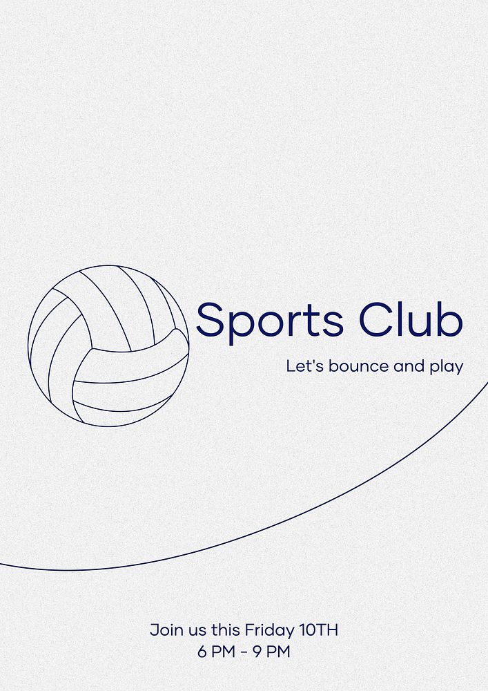 Sport club poster template