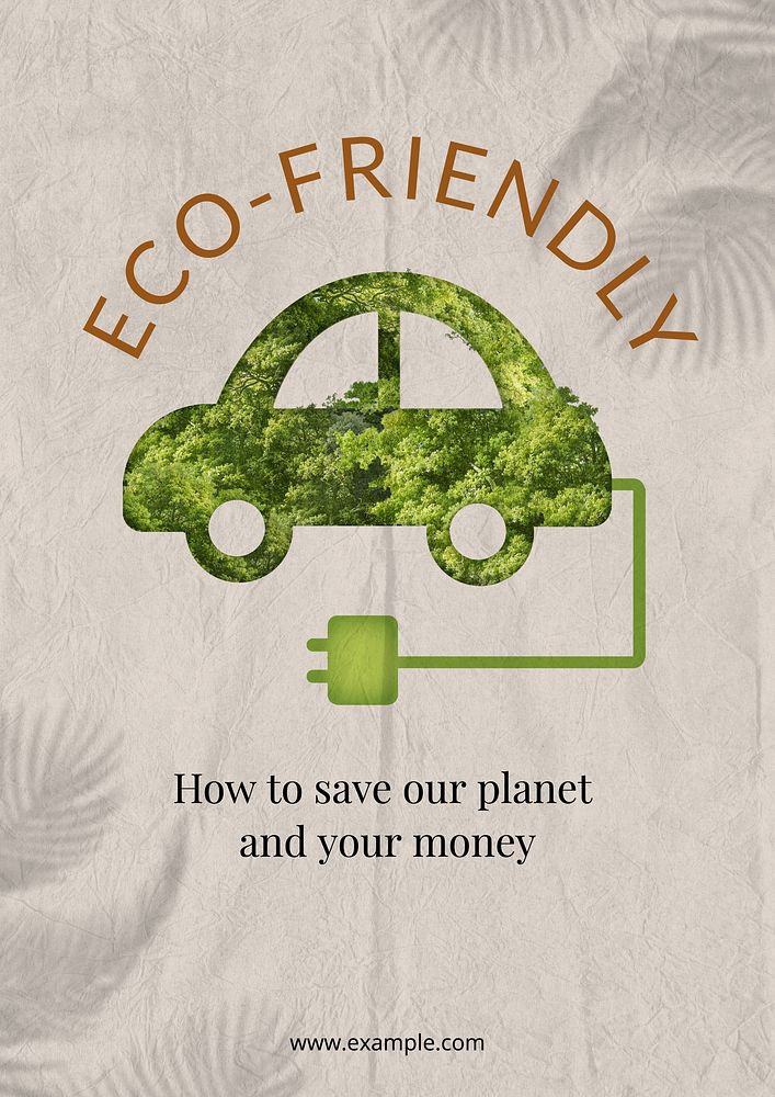 Eco-friendly living blog poster template