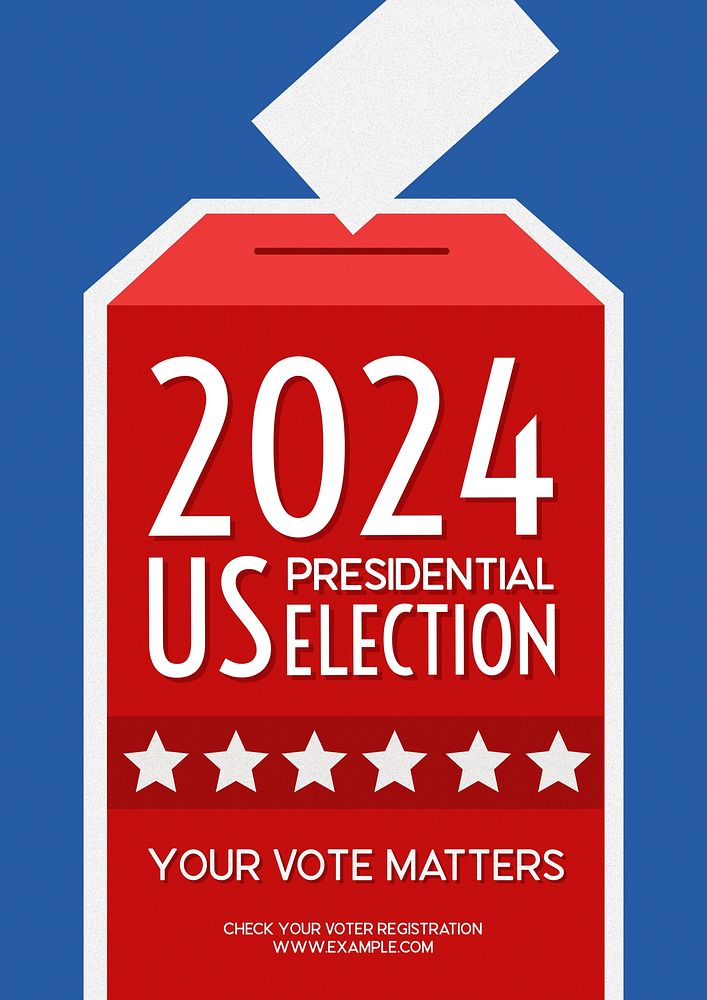 US election poster template