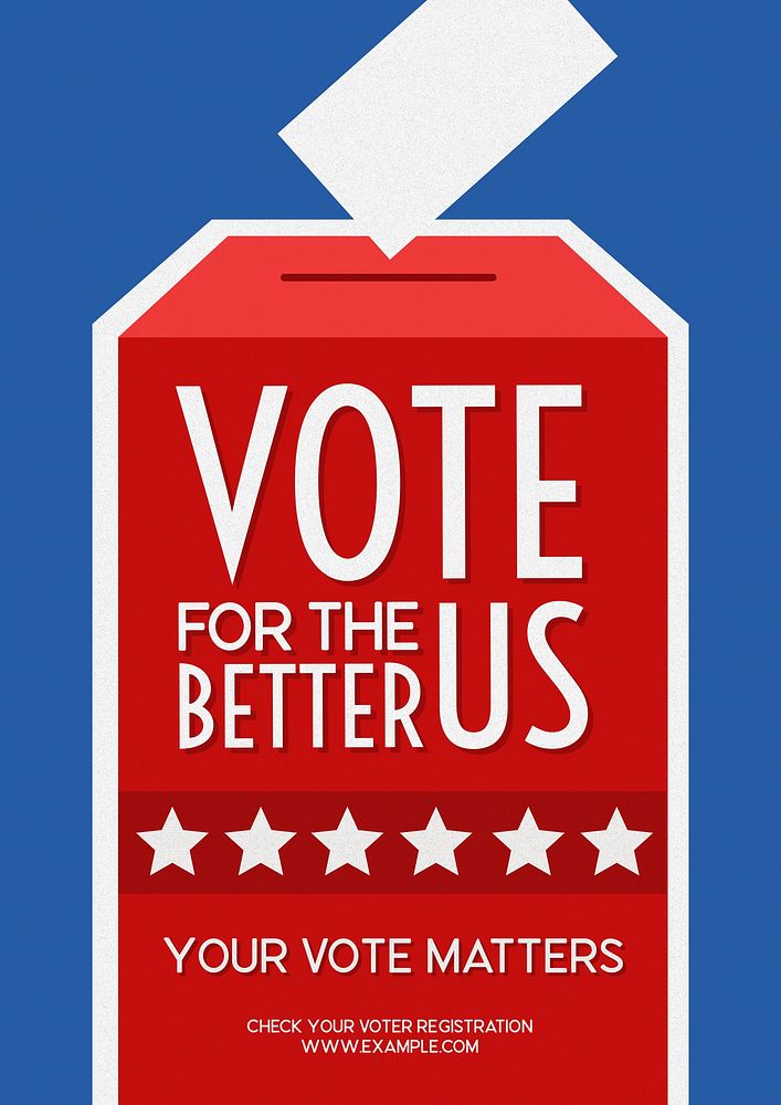 U.S. election poster template