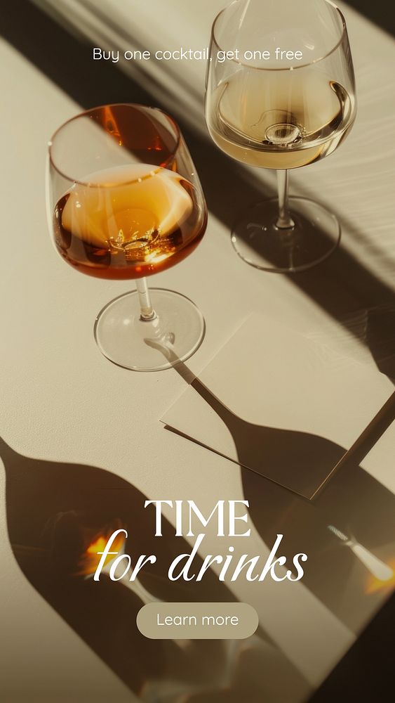 Time for drinks Instagram story template