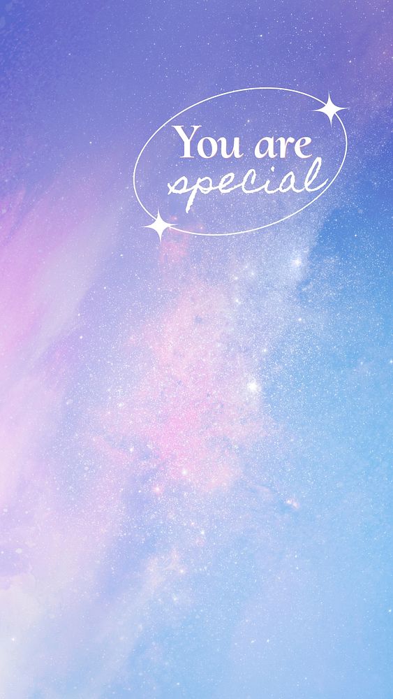 You're special mobile wallpaper template