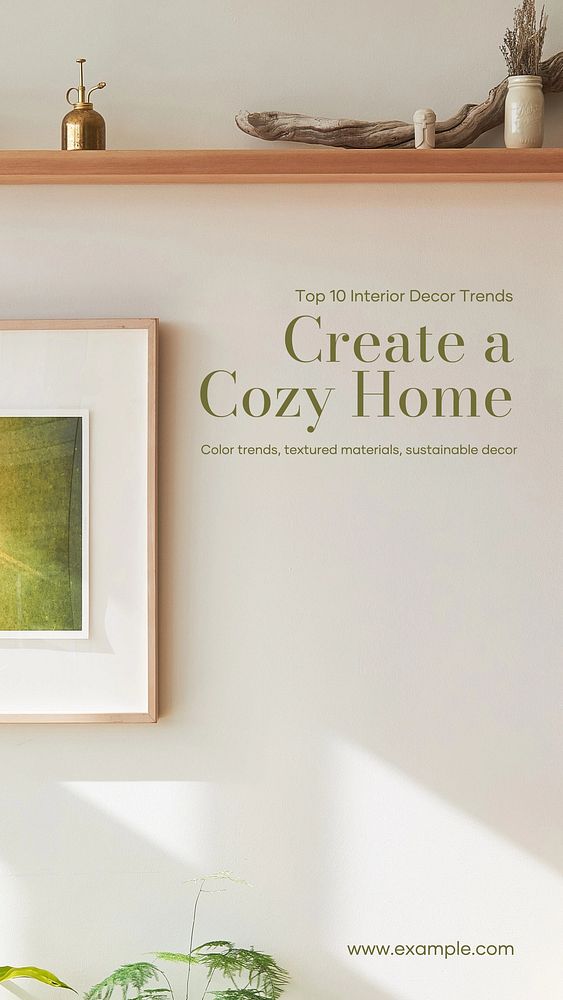 Cozy home Instagram story template