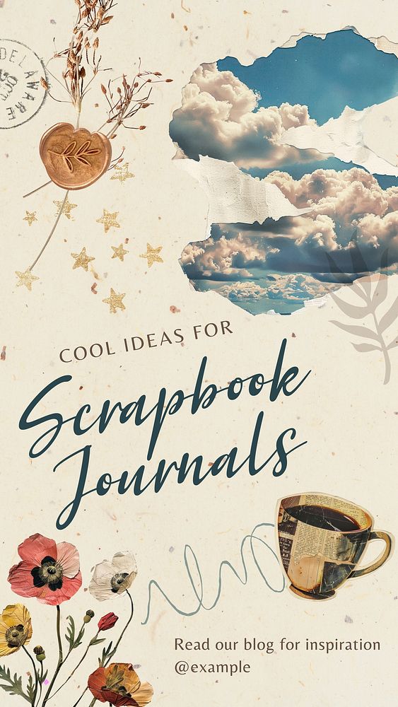Scrapbook journals Instagram story template