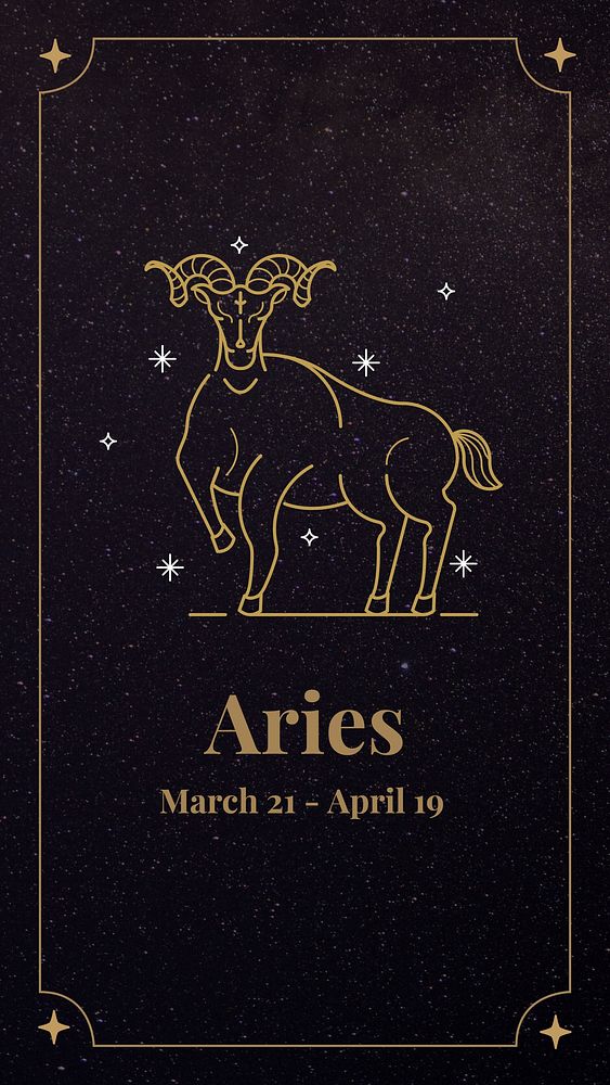 Aries Facebook story template