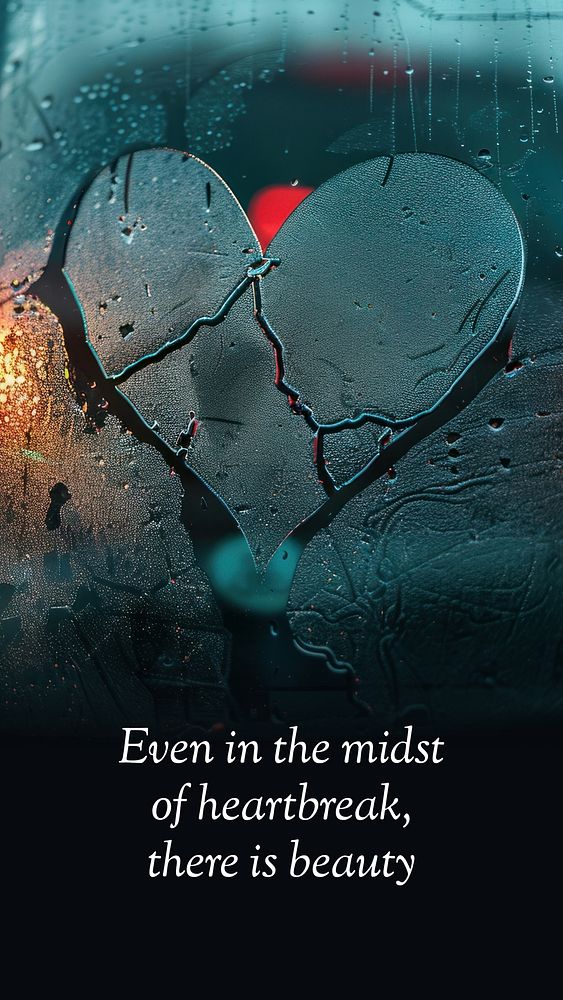 Heartbroken quote mobile wallpaper template | Free Photo - rawpixel