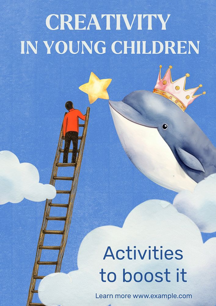 Creativity in children poster template