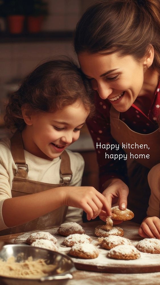 Kitchen & home quote mobile wallpaper template