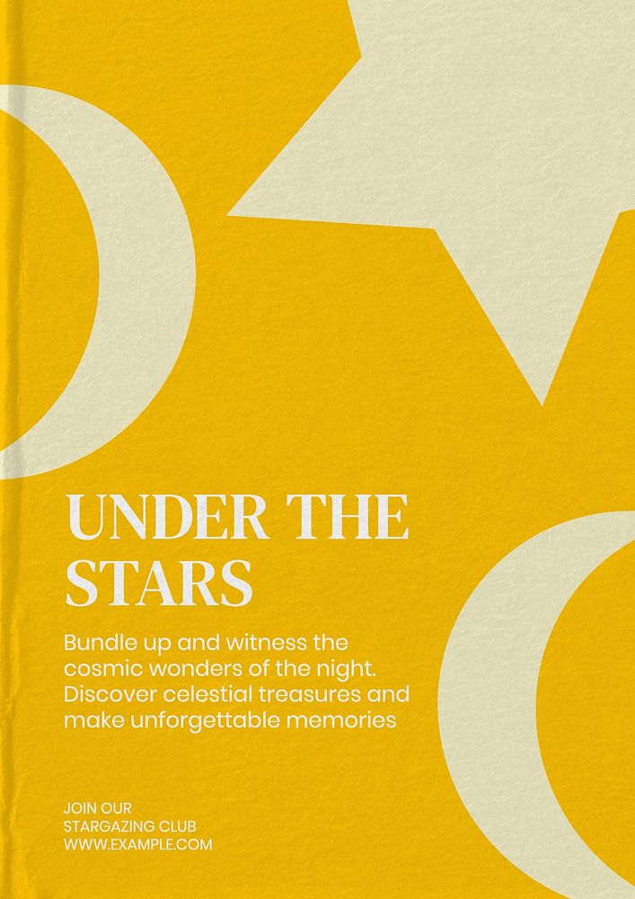 Under the stars poster template