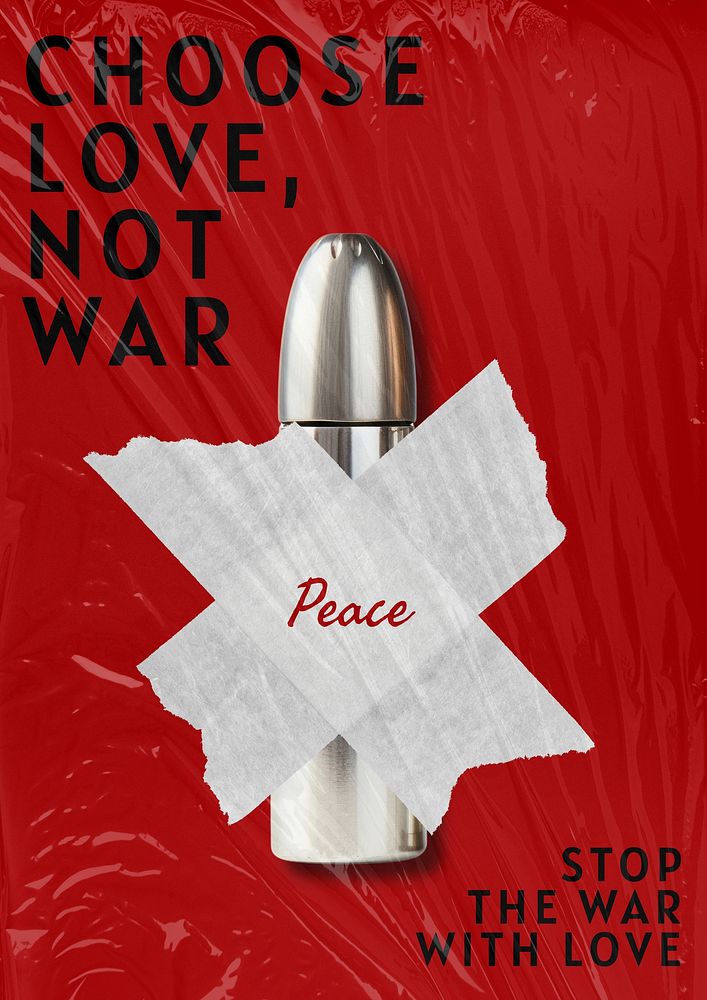 No more war poster template