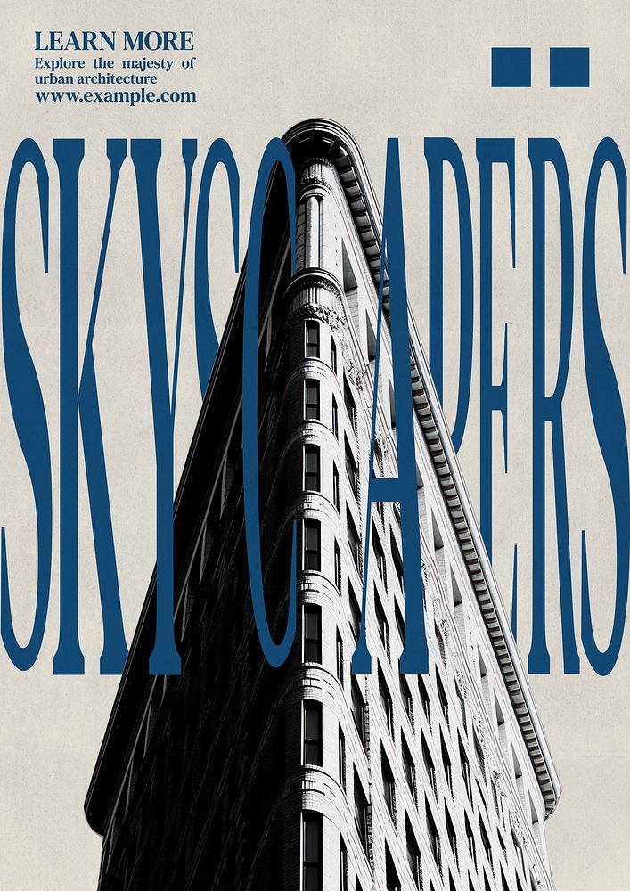 Skyscrapers poster template