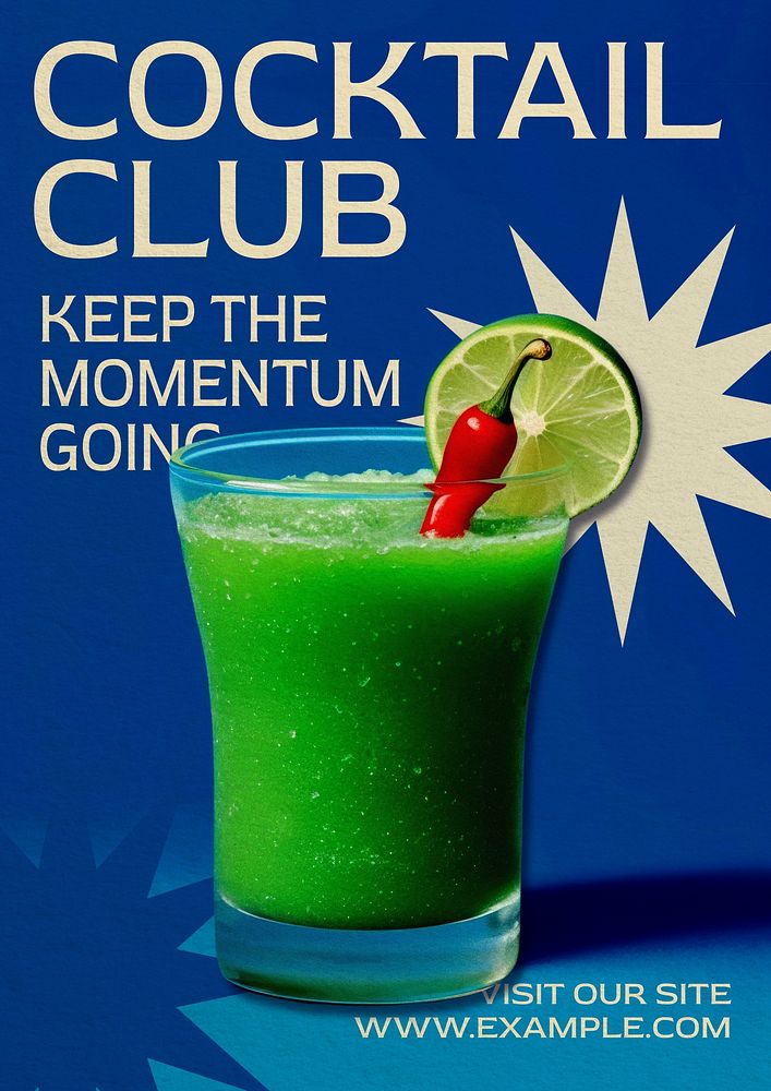 Cocktail club poster template