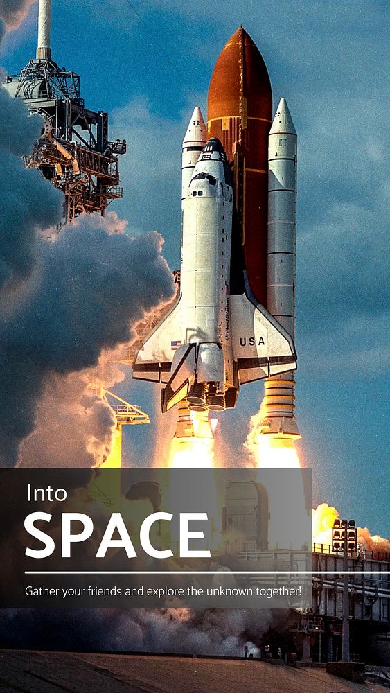 Into the space  Instagram story template