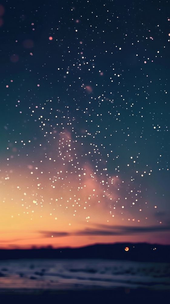 Wallpaper of stars shoreline outdoors horizon.